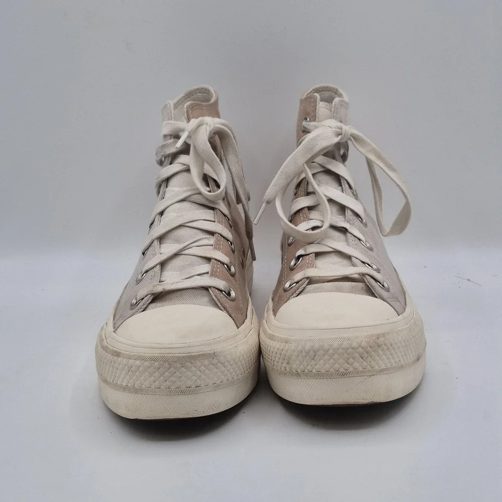 Converse Chuck Taylor All Star 2 Shoes Womens‎ Size 8.5 Beige Gray A01581C